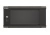 Lanberg Szafa instalacyjna rack wisząca 19 4U 540x350 czarna drzwi   przeszklone ( flat pack)